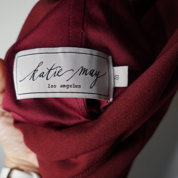 Katie May Pretty Bird Cowl Back Gown Size S - Burgundy - Picture 9 of 12